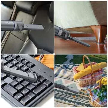 NEXPOW Car Vacuum, Portable 9000PA Handheld Vacuum Cleaner with High Power, Mini Hand Vacuum with 7500 mAh Battery, 1.58Lbs Compact Electric Cordless Vacuum with 3 Nozzles and Safety Hammer