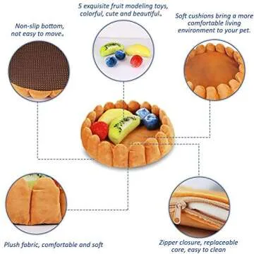 Fitlyiee Lovely Tart Pet Cushion for Cats and Dogs