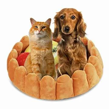 Fitlyiee Lovely Tart Pet Cushion for Cats and Dogs