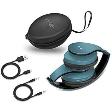 ZIHNIC Noise Cancelling Headphones with 40H Playtime