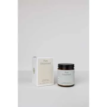 Fontana Candle Company - Beeswax and Coconut Oil Unscented Candle | Wood Wick | Non Toxic | Long Burn Time | Beautiful Glass Jar Display