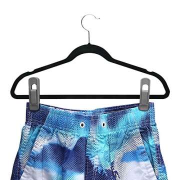 Corodo 100 Pack Hanger Clips for Plastic Hangers, Grey Strong Pinch Grip Clips, Multi-Purpose Finger Clips for Slim-Line Velvet Clothing Hangers