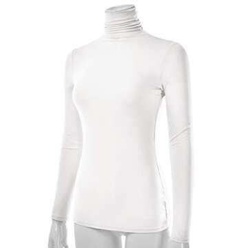 EIMIN Turtleneck Long Sleeve Versatile Trendy Fashionable Slim Fit Pullover T-Shirts Top Sweater OFF...