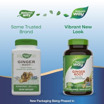 Nature's Way Ginger Root 1100mg Herbal Supplement Vegan