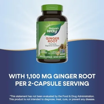 Nature's Way Ginger Root 1100mg Herbal Supplement Vegan