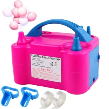 Balloon Pump 600W 110V Electric Balloon Pump Portable Electric Inflator Balloon Air Pump-2 Tying Too...