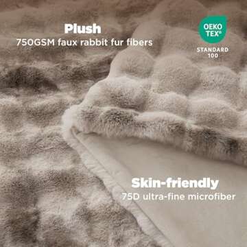 Bedsure Faux Fur Throw Blanket for Cozy Comfort Magic