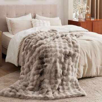 Bedsure Faux Fur Throw Blanket for Cozy Comfort Magic