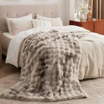 Bedsure Faux Fur Throw Blanket for Cozy Comfort Magic