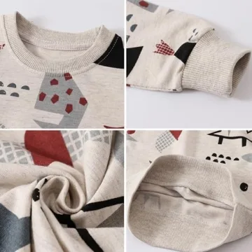 Comfortable Toddler Boys Sweatshirts Ages 1-6 3 Pack