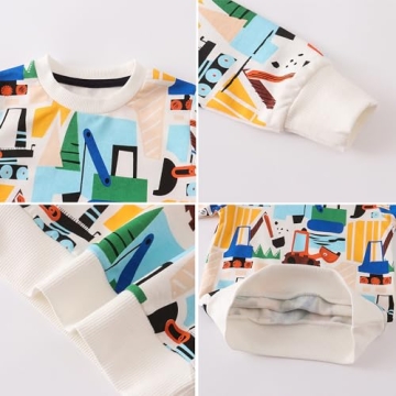 Comfortable Toddler Boys Sweatshirts Ages 1-6 3 Pack