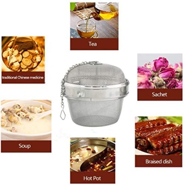 3 Inch Stainless Steel Spice Ball with Chain for Tea and Cooking