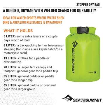 Waterproof Sea to Summit Packsack Stopper Dry Bag for Adventure