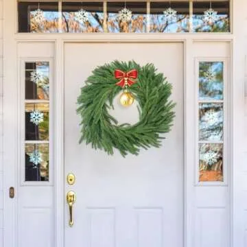 Norfolk Pine Garland, Realistic Christmas Garland, Dense Real Touch Norfolk Pine Garland Faux Cedar Garland Artificial Realistic Greenery Christmas Garland for Mantle Fireplace Table Wall