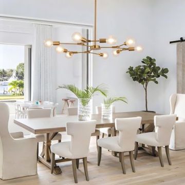 Stylish KCO Modern Sputnik Chandelier Gold Lighting Fixture