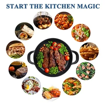 Vinchef Nonstick Grill Pan | 13" Indoor Induction Skillet