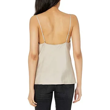 The Drop Women's Christy Cowl Neck Cami - Elegant Silky Top