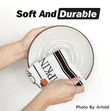 Artoid Mode Buffalo Plaid Pumpkin Kitchen Towels Set