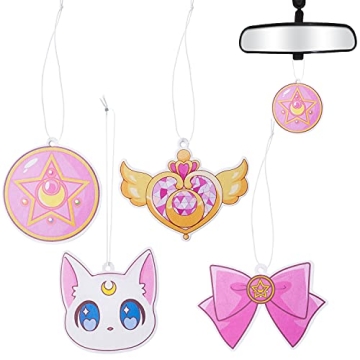 L1rabe Car Air Freshener Anime Moon Cat Artemis Incense Chips, 4 Styles and Scents of Anime Moon Cat...