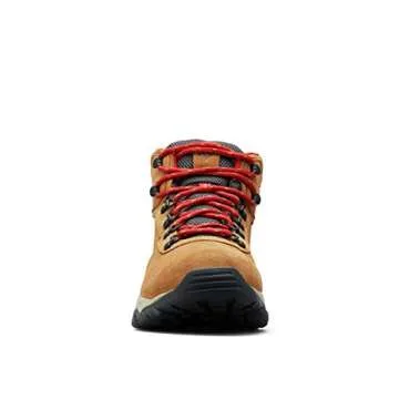 Columbia Men's Newton Ridge Plus II Suede Waterproof Boot, Breathable with High-Traction Grip,elk/mountain red,10.5