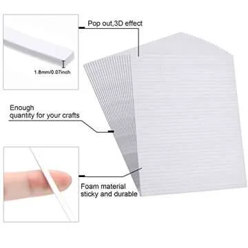 Outus 1000 Foam Sticky Strips for Crafting and Scrapbooking