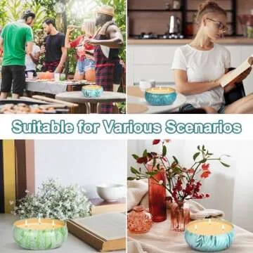 Citronella Candles Outdoor, 3-Wick 3 x 12oz Candle for Home Patio up to 240 Hours Burning, Natural Soy Wax Citronella Candle Bulk for Garden Yard Home Balcony Camping Backyard, Summer Candle Gift