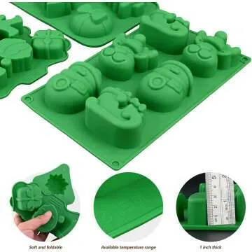 Christmas Silicone Molds - 3 Pack for Baking & Crafts