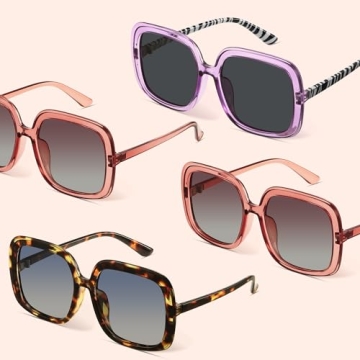 miyya Oversized Polarized Sunglasses Women, Trendy Retro Sun Glasses for Women 2024, Oversized Shades