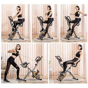 Leikefitness 3-in-1 Folding Exercise Bike for Home Fitness
