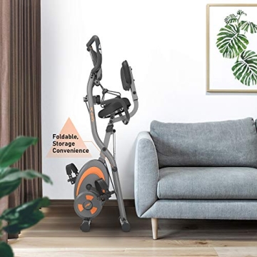 Leikefitness 3-in-1 Folding Exercise Bike for Home Fitness