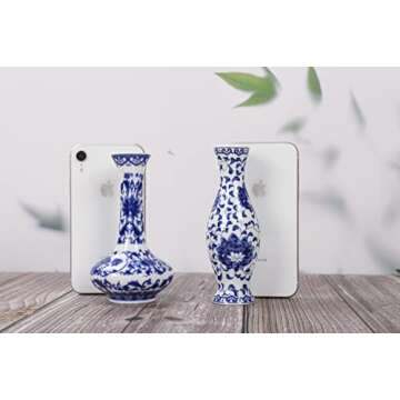 Small Blue & White Porcelain Vases for Elegant Decor