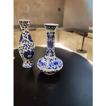 Small Blue & White Porcelain Vases for Elegant Decor