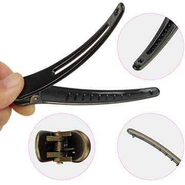 Hair Clips for Styling Sectioning,12pcs Styling Clips+1pcs Rat Tail Comb,Multicolor Professional Cla...