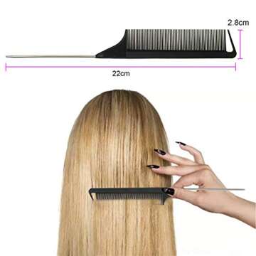 Hair Clips for Styling Sectioning,12pcs Styling Clips+1pcs Rat Tail Comb,Multicolor Professional Clamp Grips for Women Girls Hairdressing Styling Salon Tool