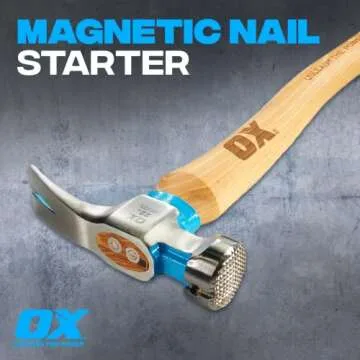 OX Tools 22oz Hickory Handle Hammer - Precision Tool for Carpenters