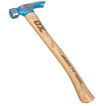OX Tools 22oz Hickory Handle Hammer - Precision Tool for Carpenters