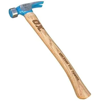 OX Tools 22oz Hickory Handle Hammer - Precision Tool for Carpenters