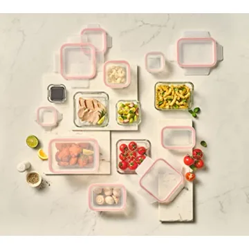 Glasslock 20-Piece Airtight Glass Food Storage Set