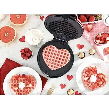 Mini Maker Waffle Maker Non-Stick Pink for Easy Breakfast Treats