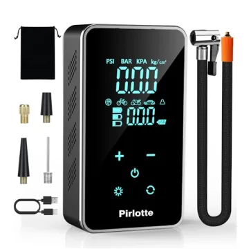 Portable Tire Inflator with Touch Screen and Power Bank