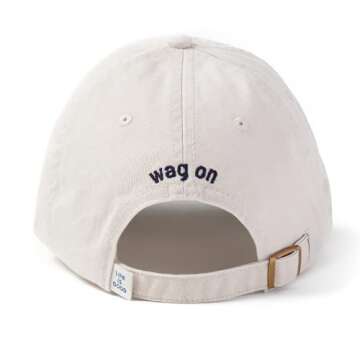 Life is Good. Chill Cap Wag On Dog, Bone White