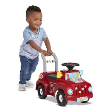 Radio Flyer Tinker Truck With Lights & Sounds, Toddler Ride On Toy, For Ages 1-3, Red, Large