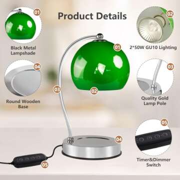 GEEZO Fragrance Candle Warmer Lamp，Electric Candle Warmer with Timer & Dimmer，Mom Christmas Birt...