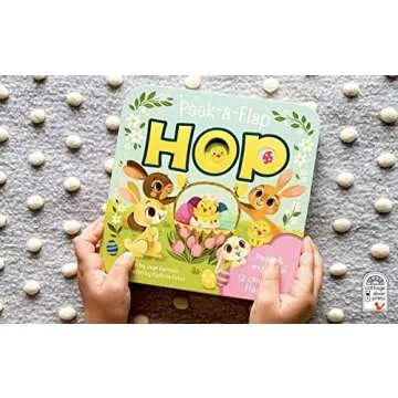 Peek-a-Flap Hop - Children's Lift-a-Flap Board Book Gift for Easter Basket Stuffers, Ages 2-5