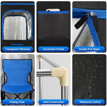 X-Vcak Sauna Box, Portable Sauna, Portable Steam Sauna for Home, Sauna Tent with Steamer, Remote Control, Folding Chair, 9 Levels, 2.6’ x 2.6’ x 5.9’