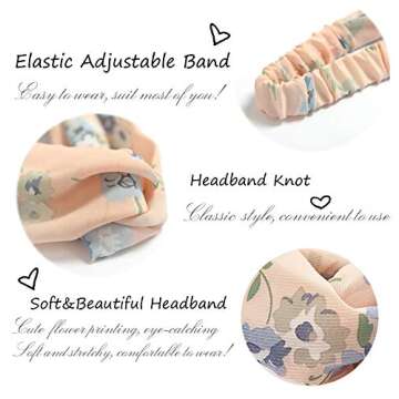 FIBO STEEL 15 Pcs Headbands for Women Wide Boho Knotted Yoga Head Wrap Hair Band Elastic B