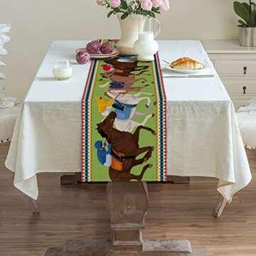 Vohado Kentucky Derby Table Runner for Holiday Dining