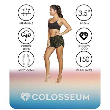 COLOSSEUM Women's Simone Cotton Blend Running Short - Camo