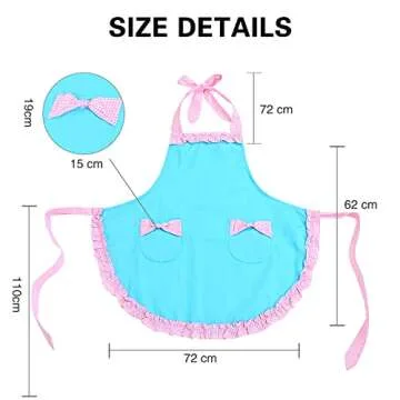 Violet Mist Retro Cute Apron for Women with Pocket