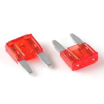 (25Pcs) 10 Amp Mini Car Fuses - Reliable Blade Fuse for Vehicles